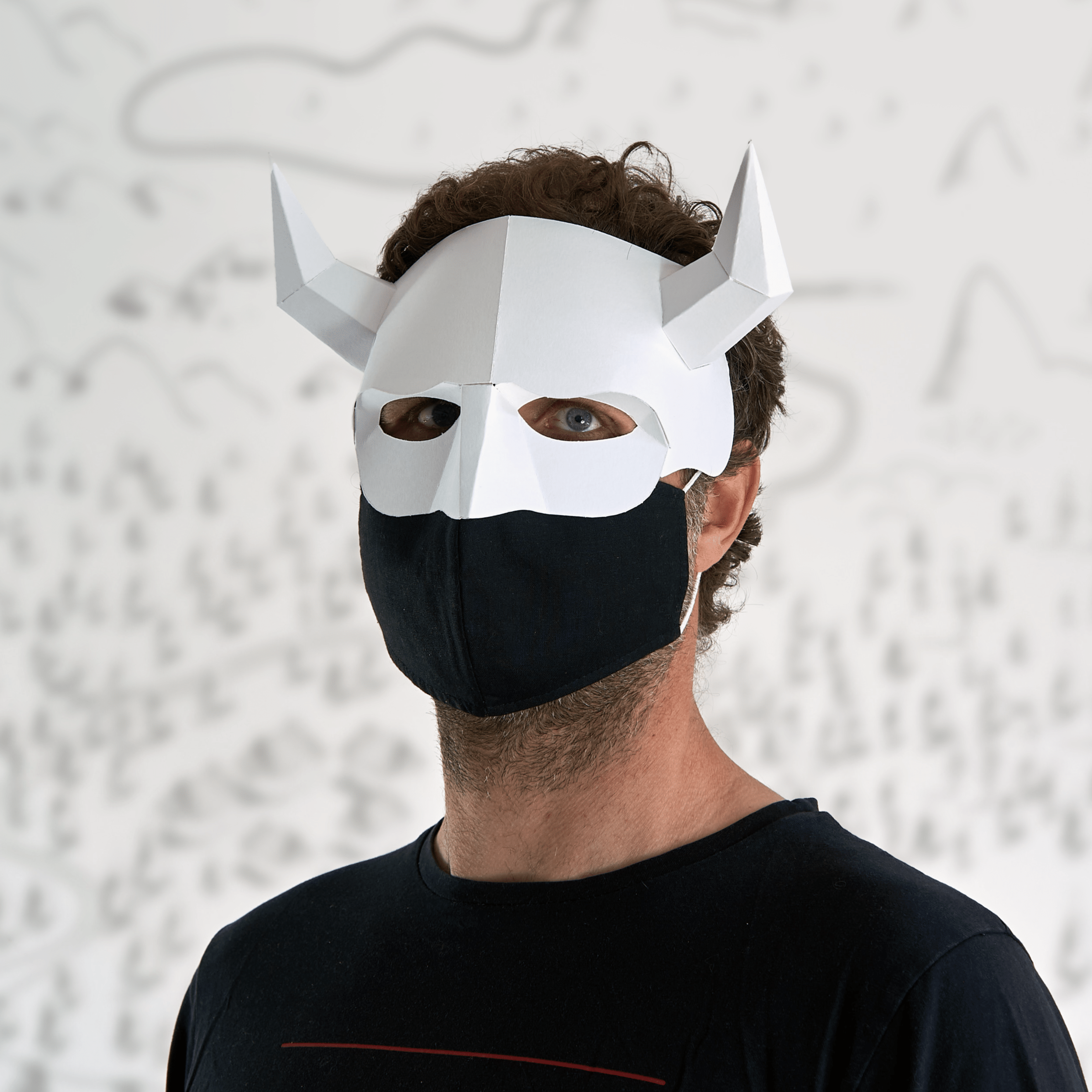 Giant Mask Template | Ogre, Oni & Demon | DIY Paper Mask | Instant Download - Wintercroft-Mask