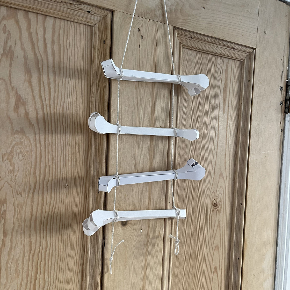 Hanging Bone Charms Template | DIY Halloween Papercraft Decorations | Instant Download - Wintercroft-Model