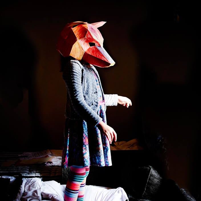 Fox Mask | Low-Poly Geometric Animal Head | PDF Download - Wintercroft-Mask