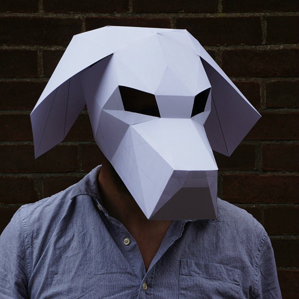 Beagle Mask | Low Poly Geometric DIY Dog Mask Template | PDF Download - Wintercroft-Mask