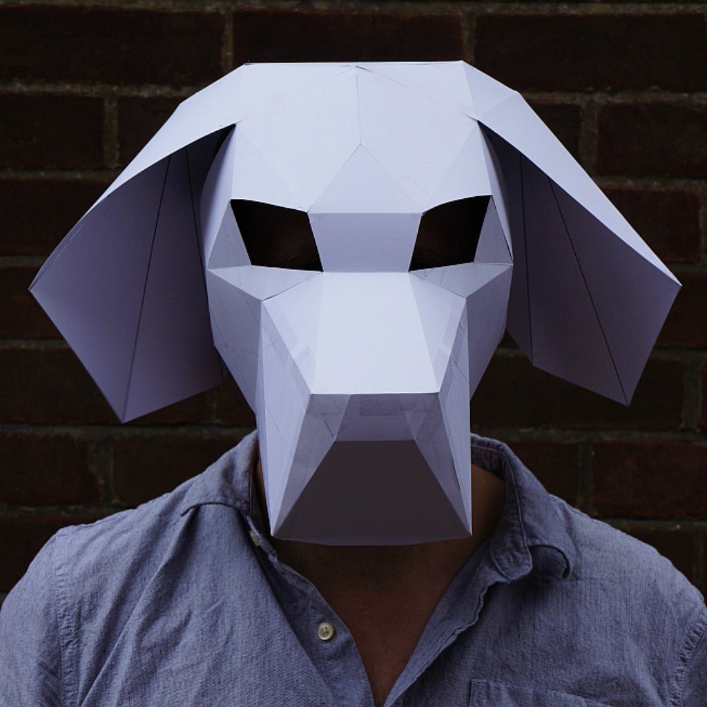 Beagle Mask | Low Poly Geometric DIY Dog Mask Template | PDF Download - Wintercroft-Mask
