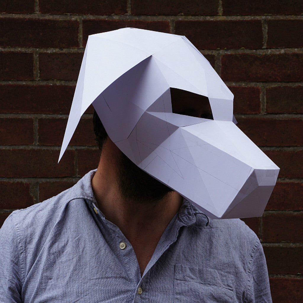 Dog Mask PDF Pattern -   Dog mask, Mask, Halloween masks