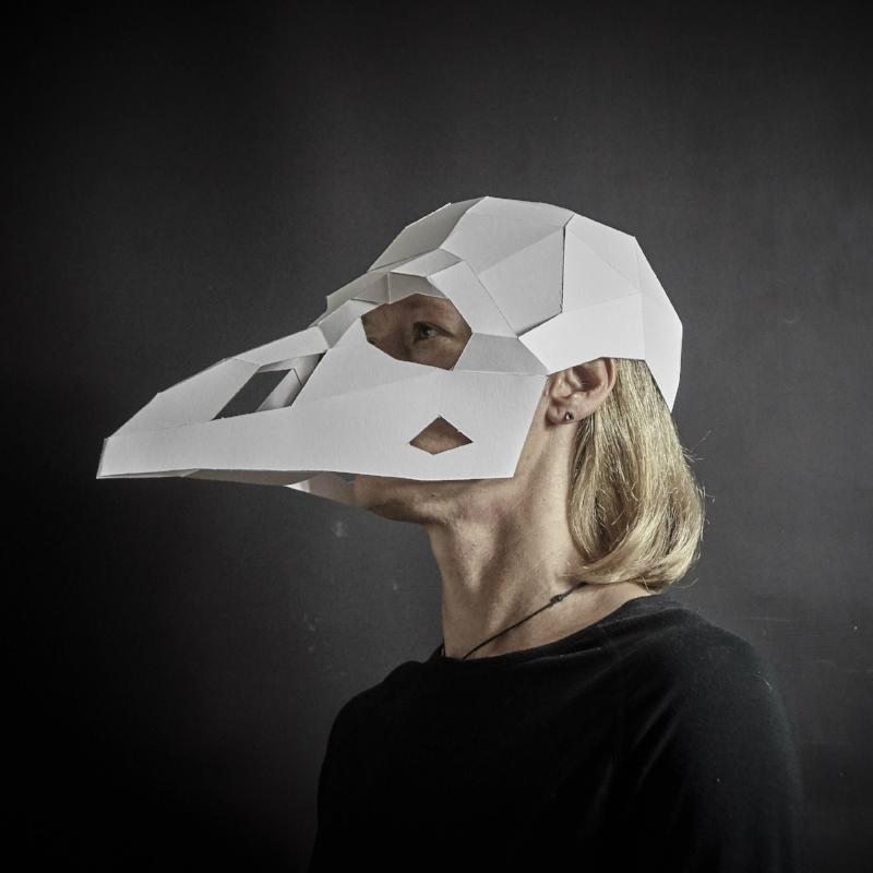 Bird Skull | Printable Papercraft Mask | PDF Download - Wintercroft-Mask