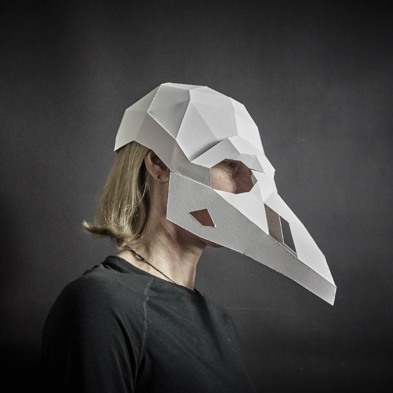 Bird Skull | Printable Papercraft Mask | PDF Download - Wintercroft-Mask