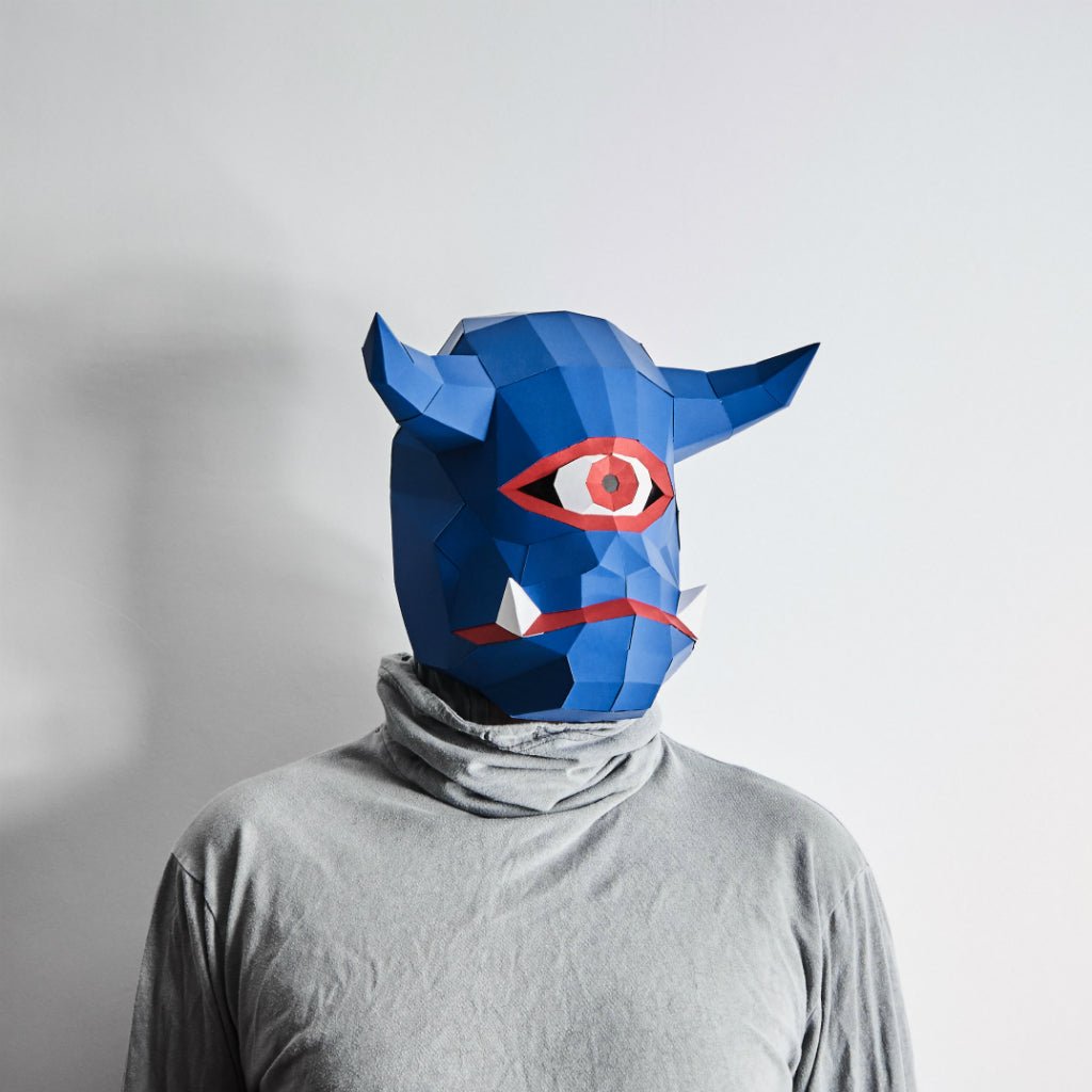 Cyclops | Geometric Paper Monster Mask | Instant Download - Wintercroft-Mask