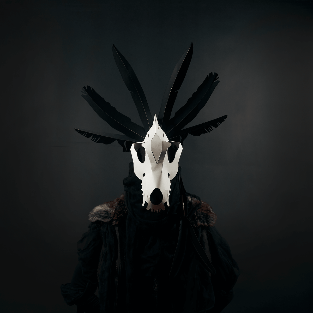 Gowlock Wolf Skull | DIY Paper Headdress Pattern | PDF Download - Wintercroft-Mask