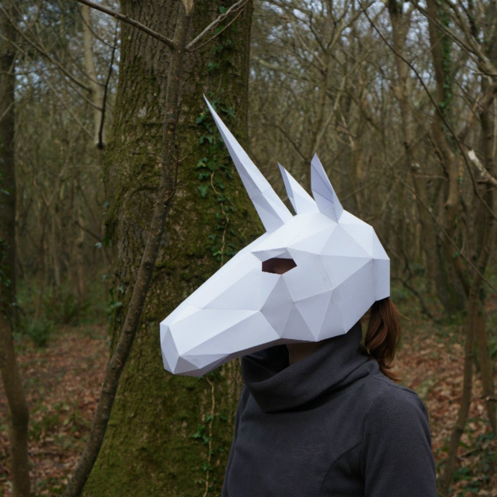 Unicorn Mask | Low Poly Geometric DIY Mask Template | PDF Download - Wintercroft-Mask