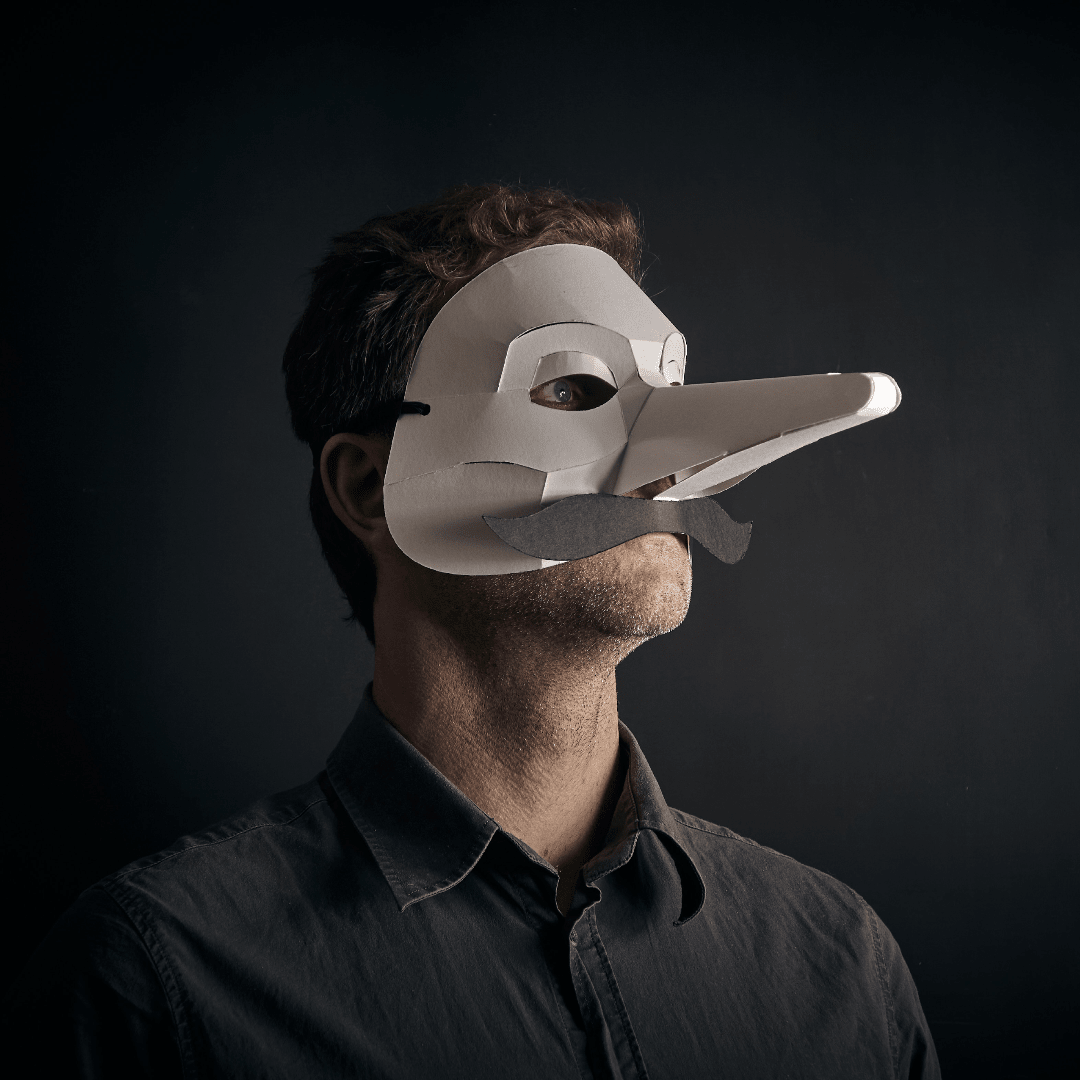 Commedia Dell’ Arte Capitano Template | DIY Papercraft Theatrical Mask | Instant Download - Wintercroft - Mask