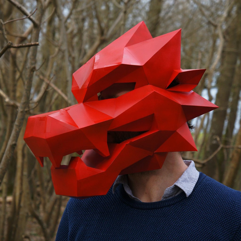 Dragon Mask V1 | Low Poly Geometric DIY Mask Template | PDF - Wintercroft-Mask