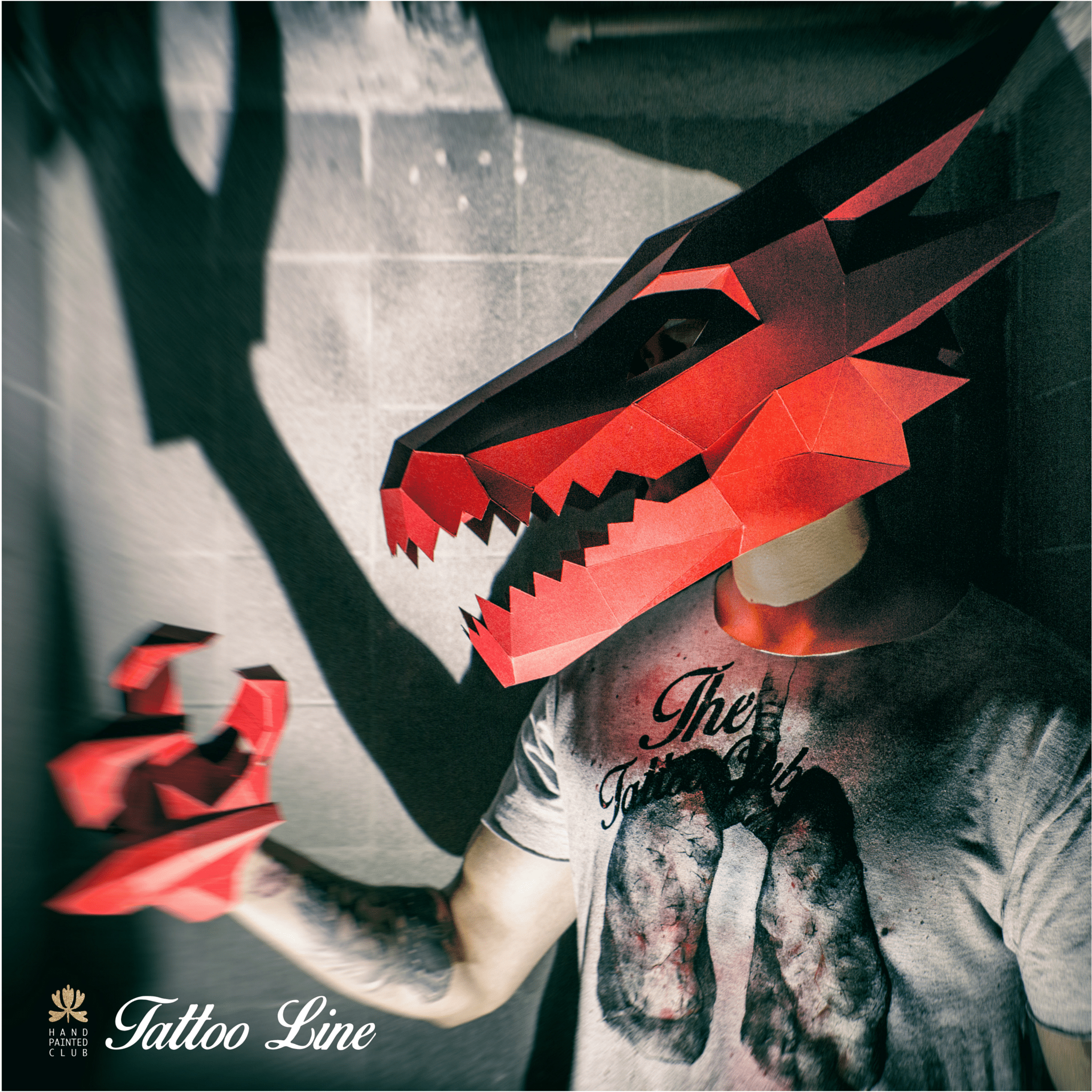 Dragon Mask with Optional Claws | Low Poly Papercraft Bundle | PDF/SVG - Wintercroft-Mask