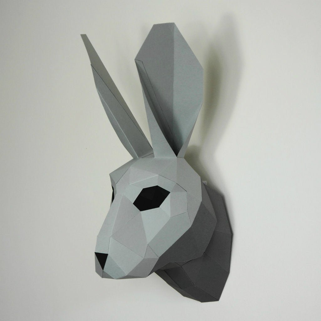 Hare Trophy Mask | DIY Paper Template | Printable PDF Download - Wintercroft-Trophy Mask