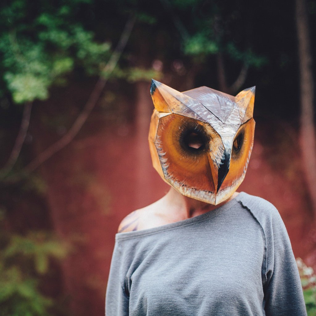 Owl Mask | Low Poly Geometric DIY Mask Template | PDF Download - Wintercroft-Mask