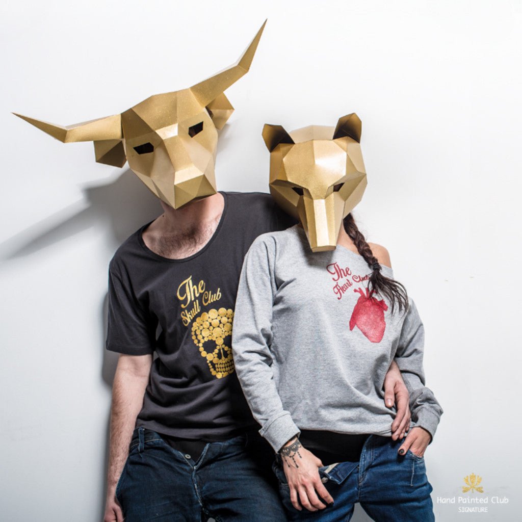 Bull Mask | Low Poly Geometric DIY Animal Template | PDF Download - Wintercroft-Mask