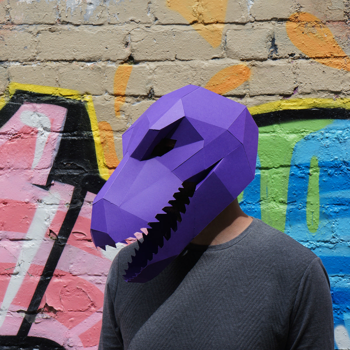Velociraptor | Low Poly DIY Mask Template | PDF Download - Wintercroft-Mask