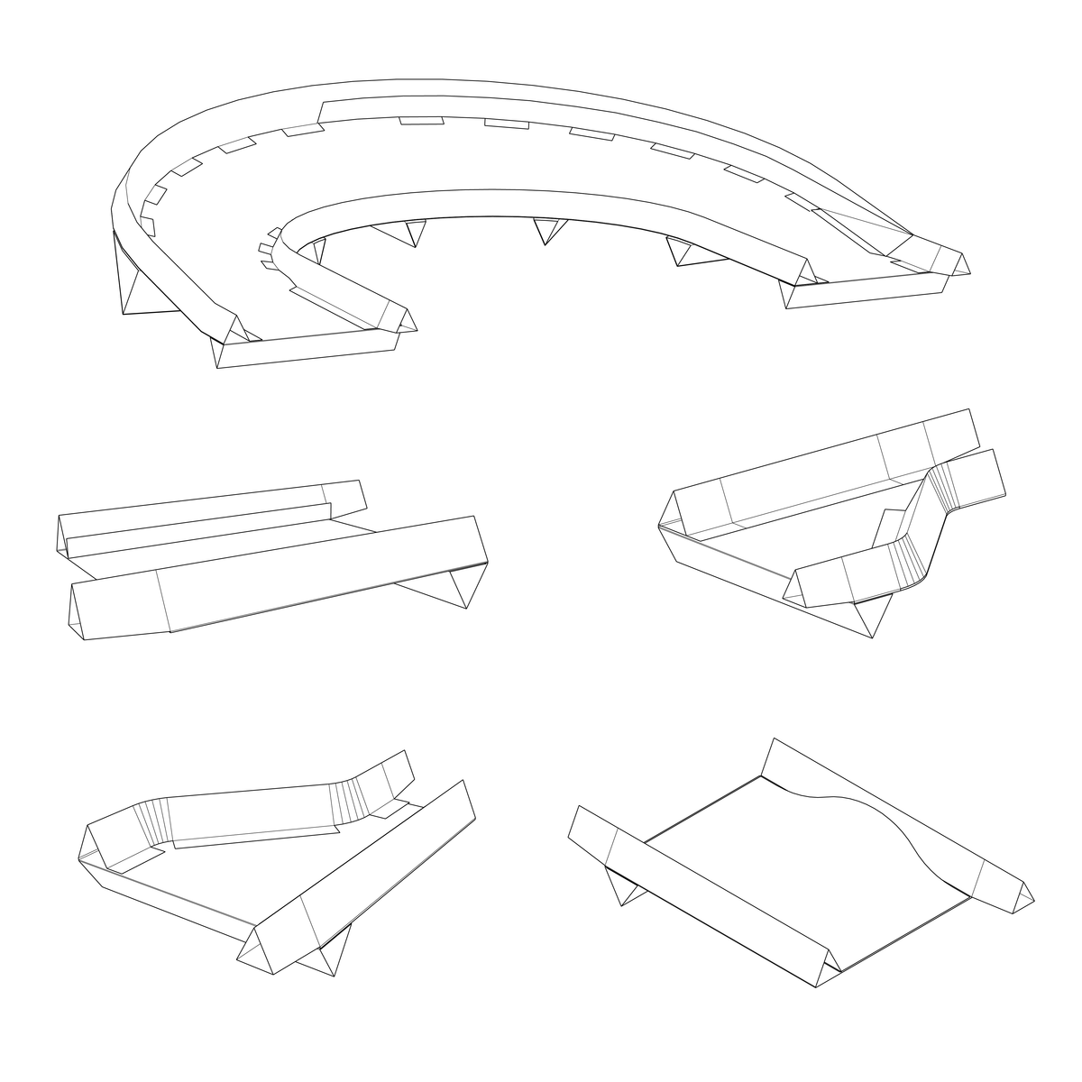 Printable Diecast & Marble Racetrack | Modular Papercraft | PDF - Wintercroft - Creativity Pack