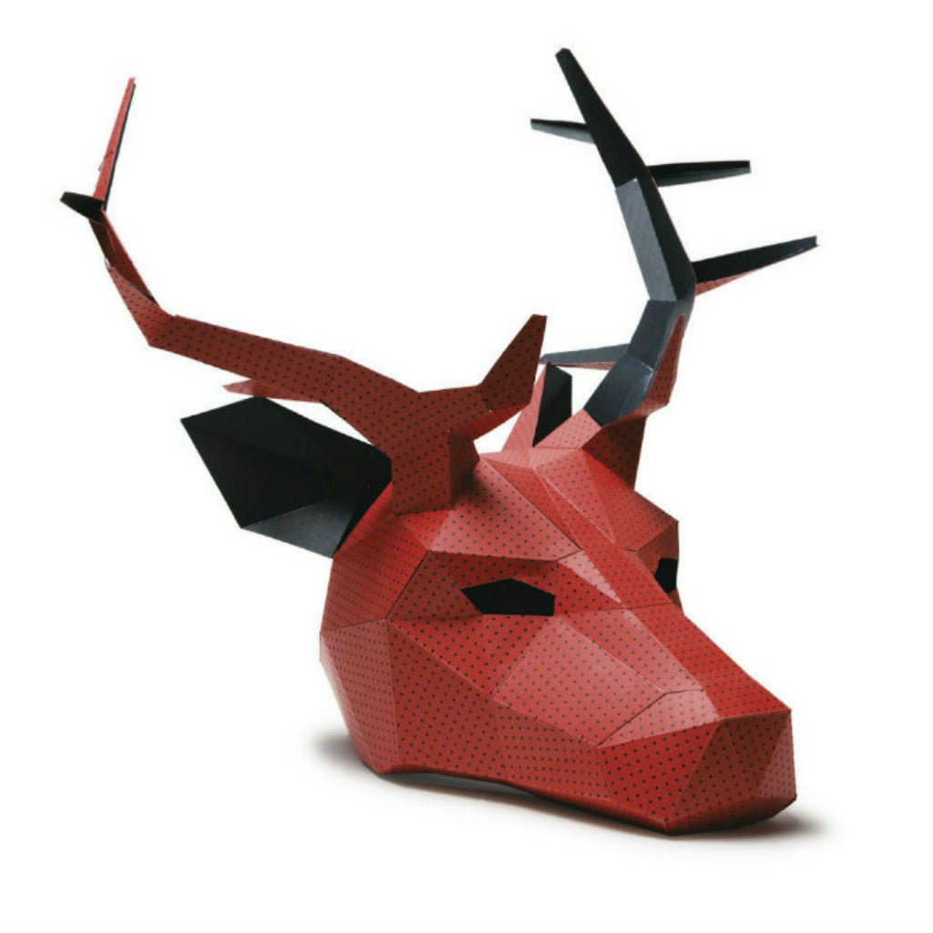 Stag or Deer Mask | Low Poly Geometric DIY Mask Template | PDF - Wintercroft-Mask