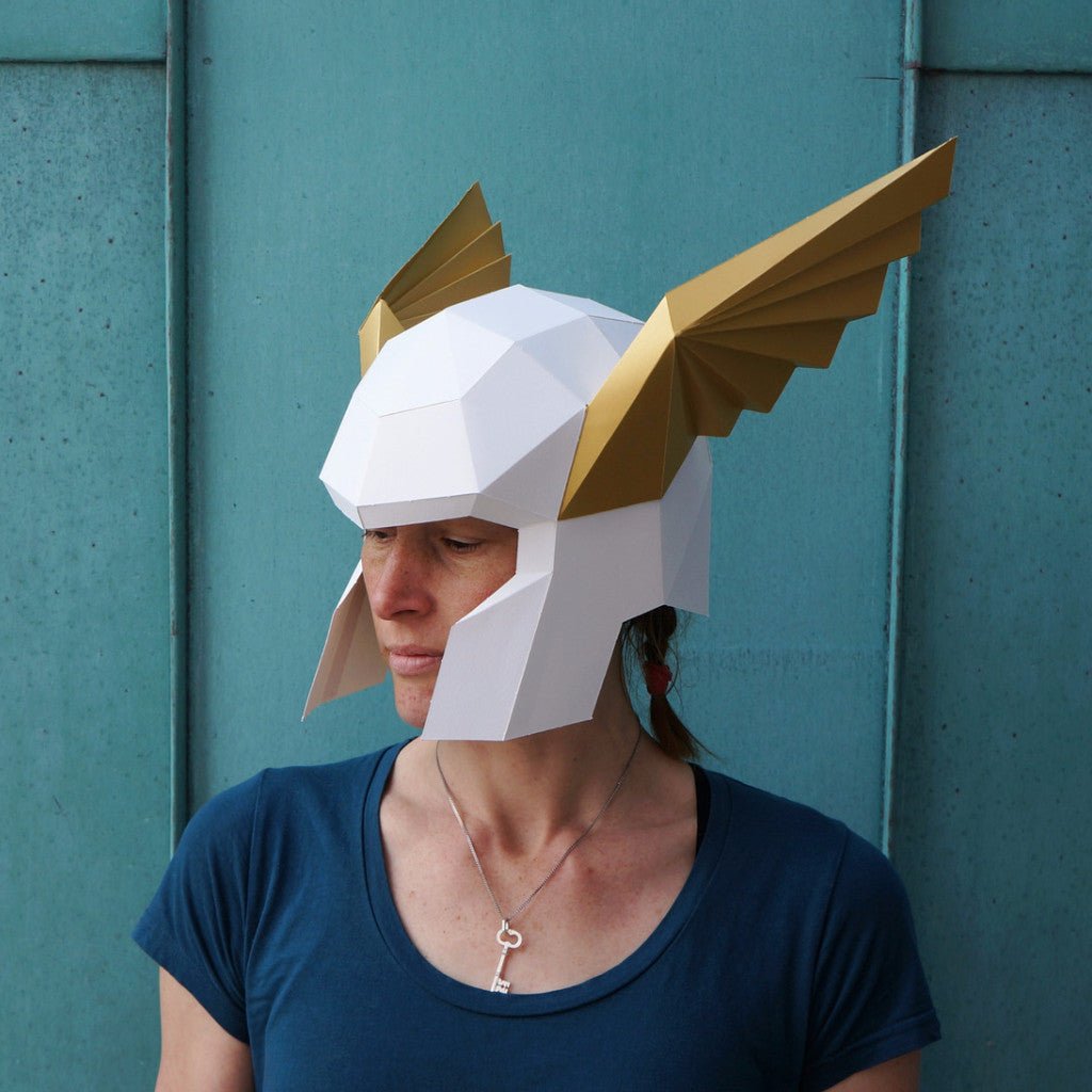 Winged Heralds Helmet | Geometric DIY Template | PDF Download - Wintercroft-Mask