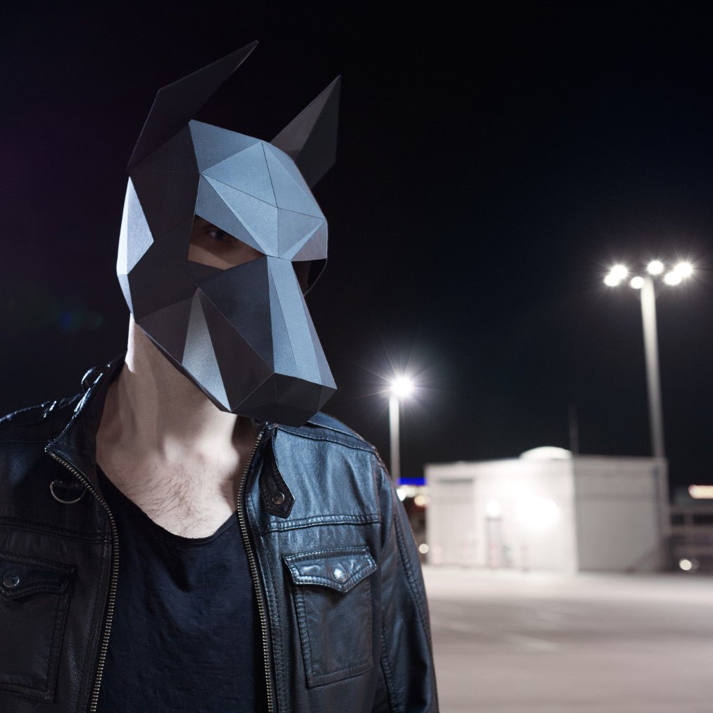Doberman Dog Mask | Low Poly Geometric DIY Dog Mask Template | PDF Download - Wintercroft-Mask