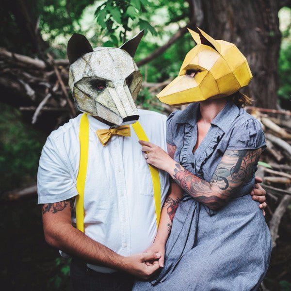 Fox Mask | Low-Poly Geometric Animal Head | PDF Download - Wintercroft-Mask