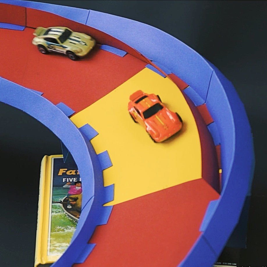 Printable Diecast & Marble Racetrack | Modular Papercraft | PDF - Wintercroft - Creativity Pack