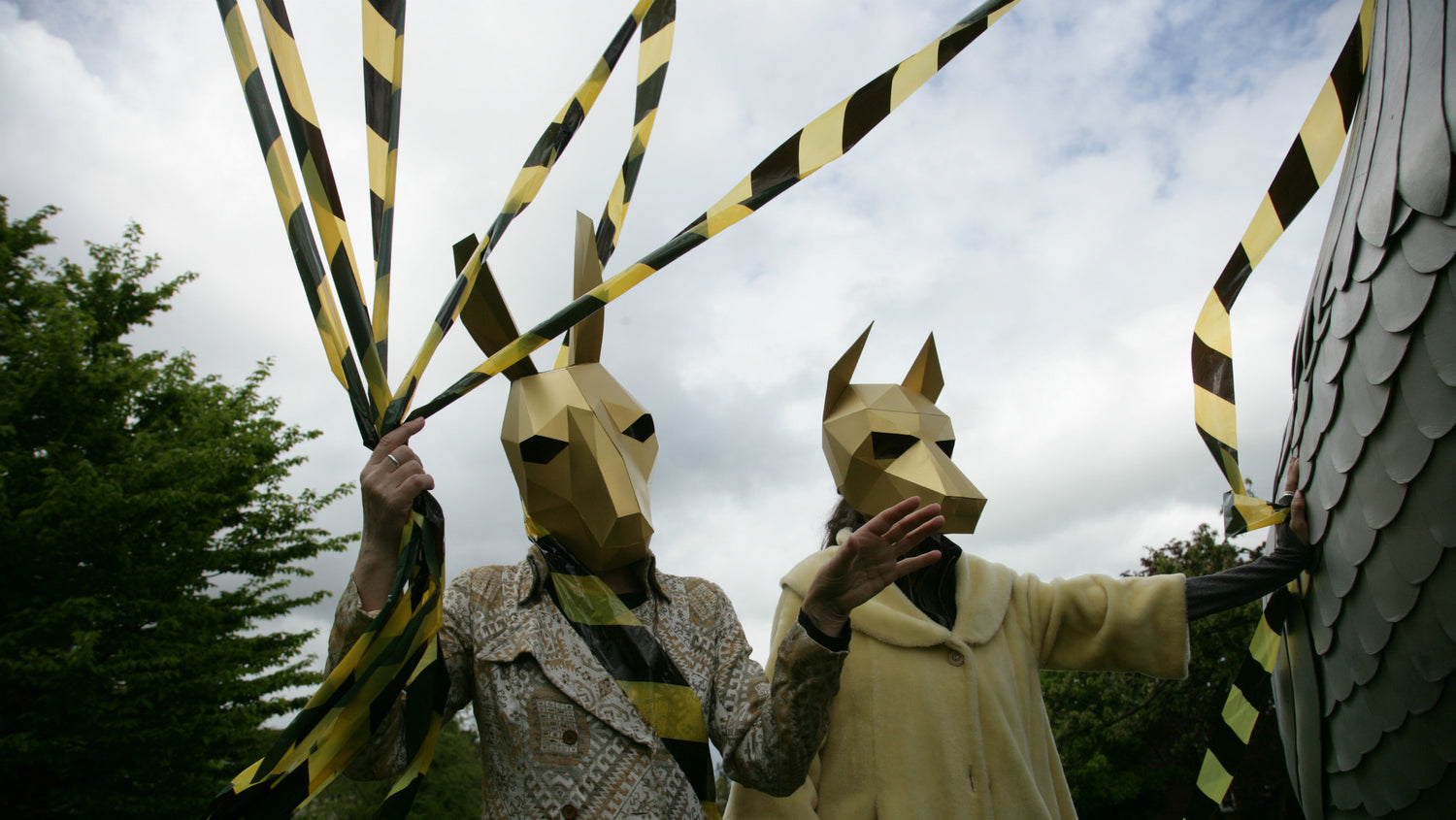 Wintercroft Masks at Anti-Oil Drilling Event - Wintercroft