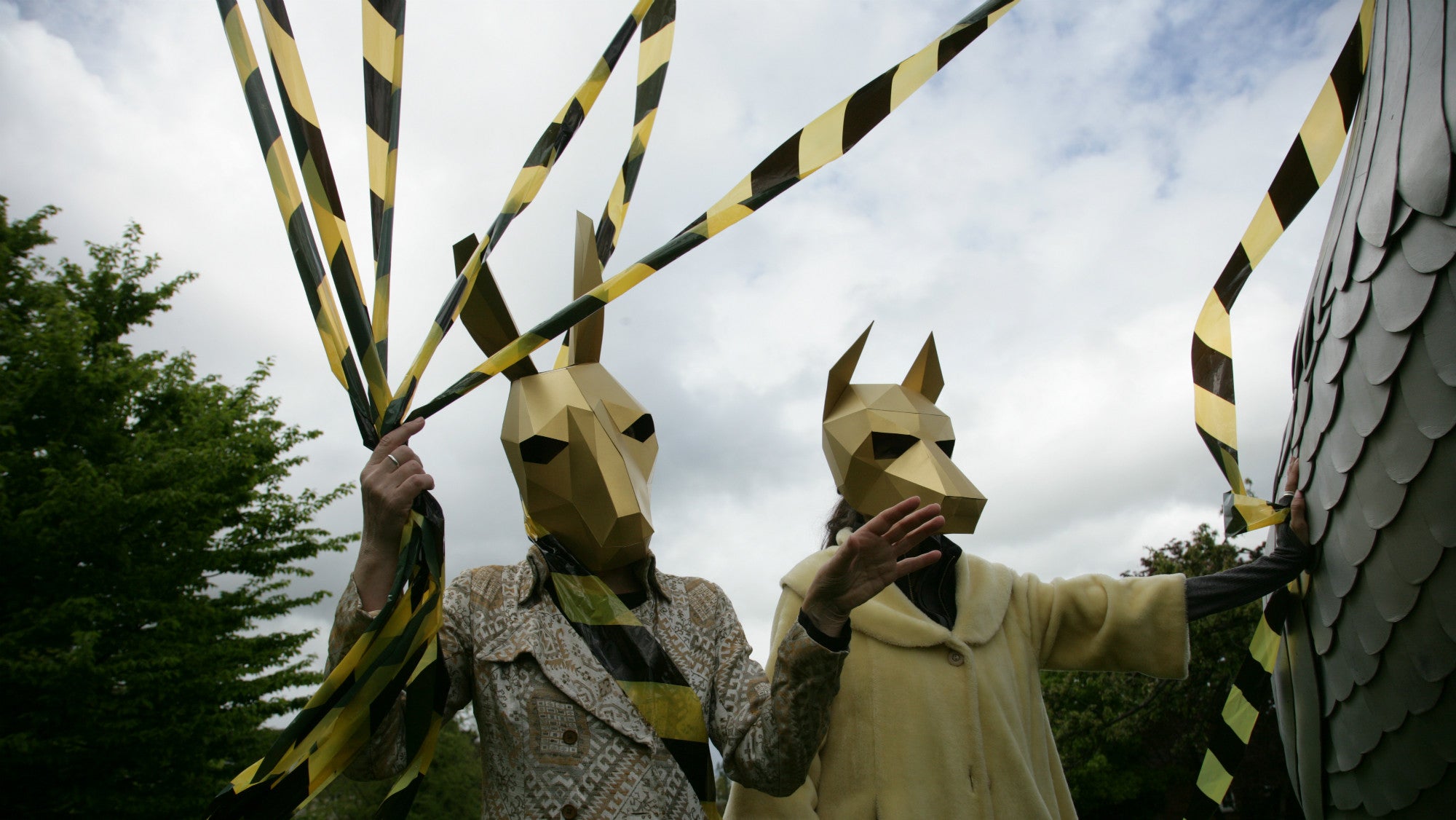 Wintercroft Masks at Anti-Oil Drilling Event - Wintercroft