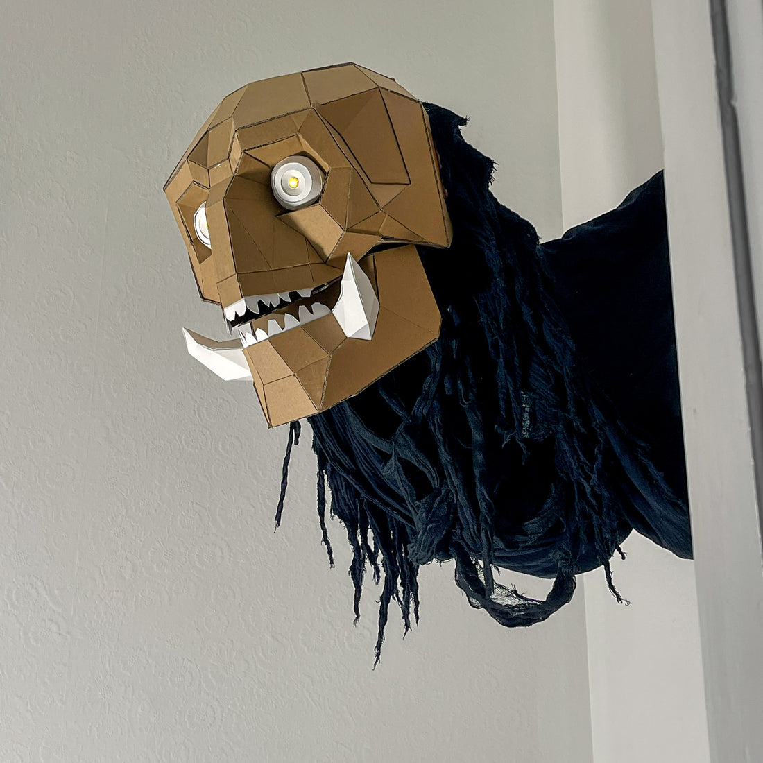 Moving Doorway Monster Puppet Template | The Wrong Door Guest | DIY Halloween Papercraft | Instant Download - Wintercroft-Mask