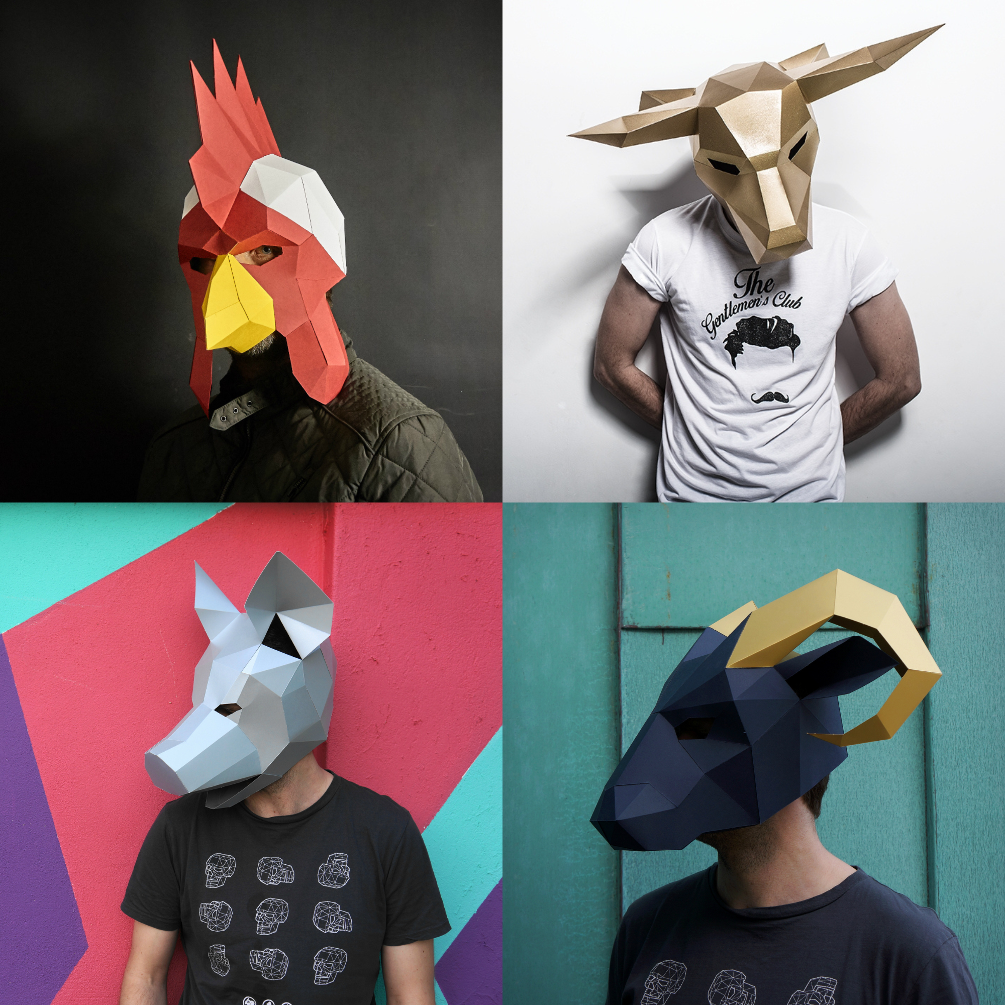Farm Animals Mask Set
