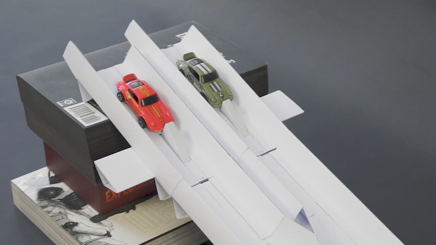 Printable Diecast &amp; Marble Racetrack | Modular Papercraft | PDF
