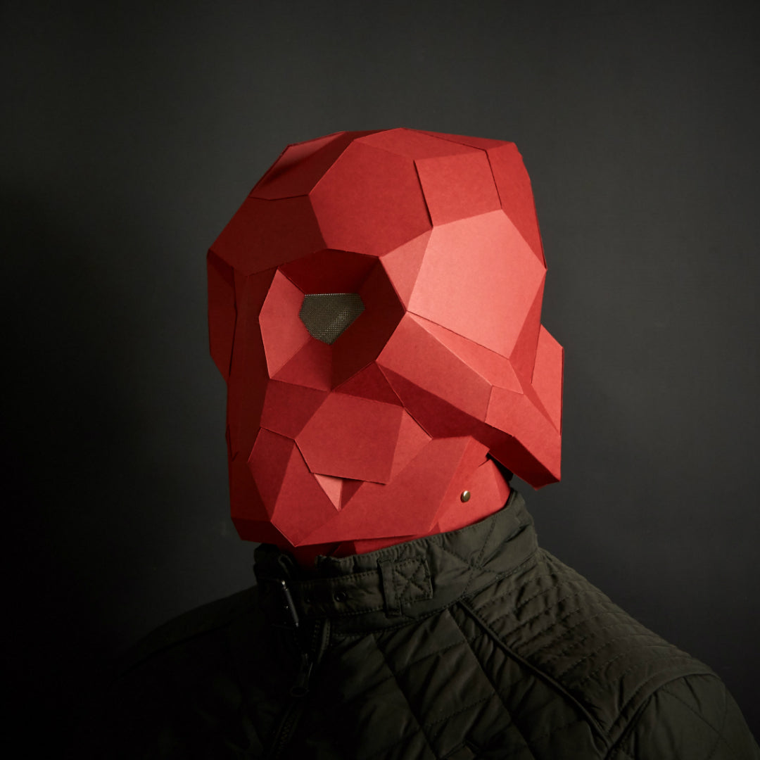 Sci-Fi Robot Helmet | CRU Enforcer Papercraft Template | PDF Download