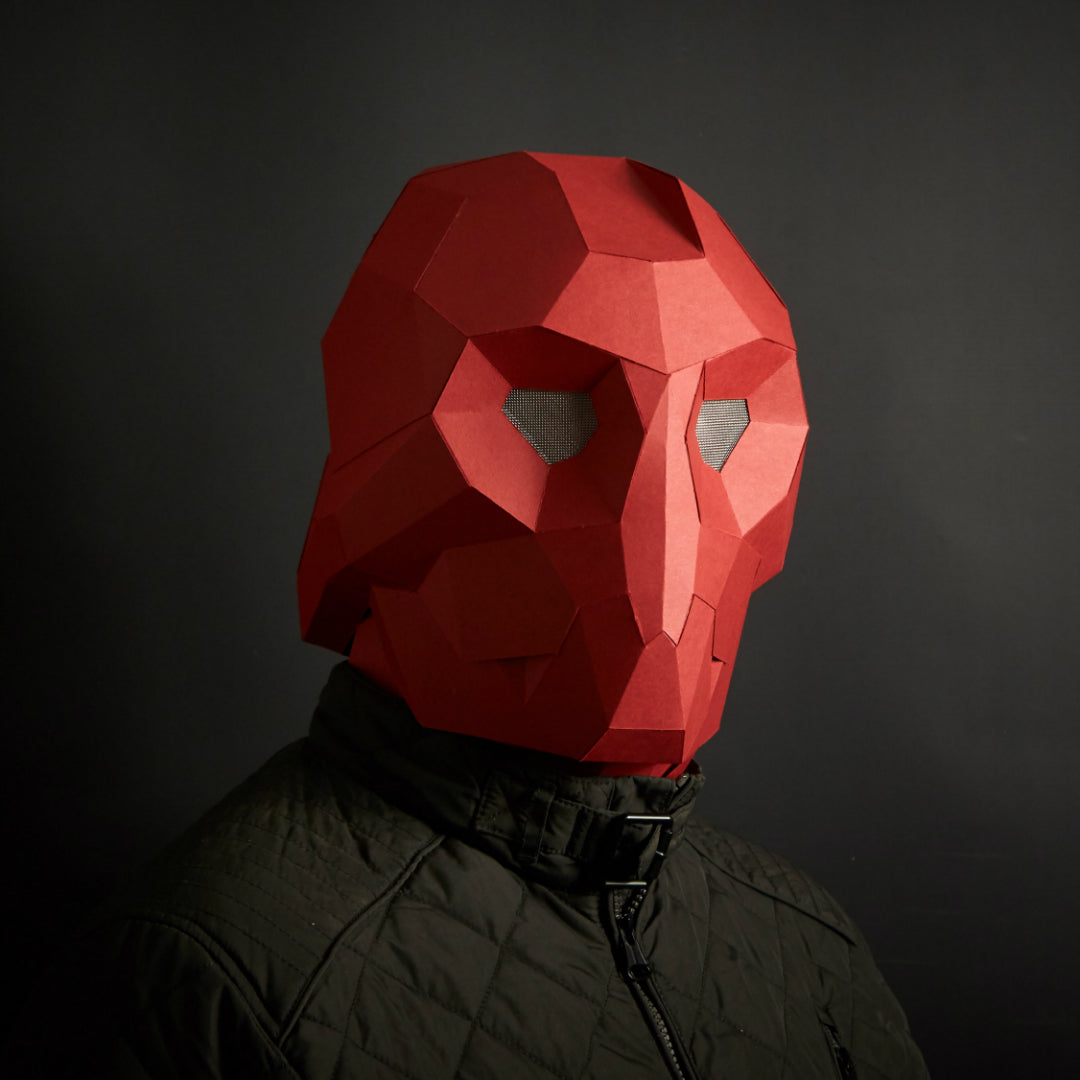 Sci-Fi Robot Helmet | CRU Enforcer Papercraft Template | PDF Download