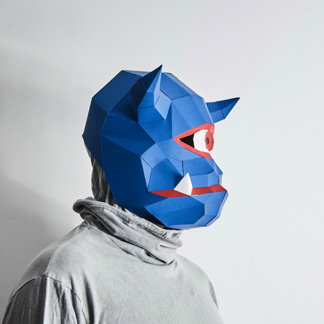 Cyclops | Geometric Paper Monster Mask | Instant Download - Wintercroft-Mask