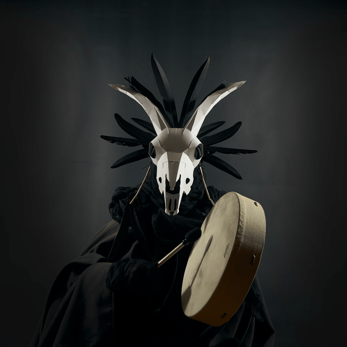 Kapros Goat Skull | Printable DIY Headdress | PDF Download - Wintercroft - Mask