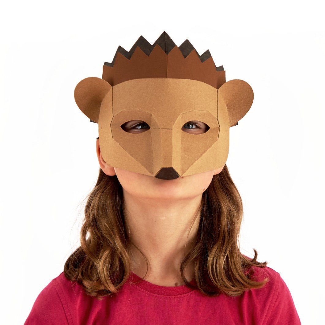 Hedgehog | Easy Kids Papercraft Mask | PDF Download - Wintercroft - Mask