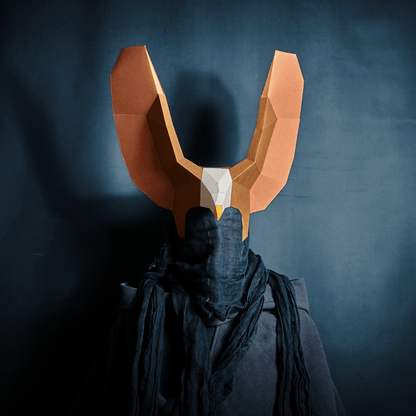 Eagle Papercraft Template | Geometric Headdress Pattern | PDF Download - Wintercroft - Mask