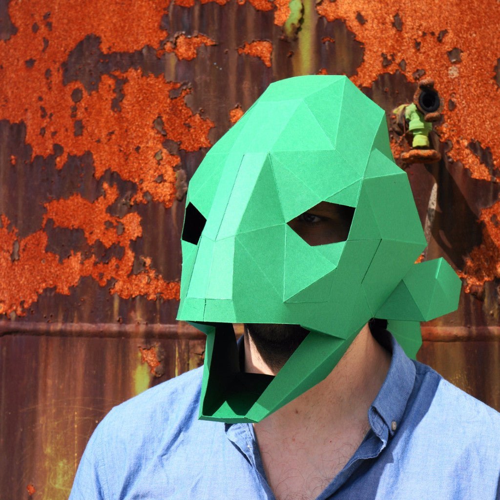 Fish Mask | Low Poly Geometric DIY Mask Template | PDF Download - Wintercroft-Mask