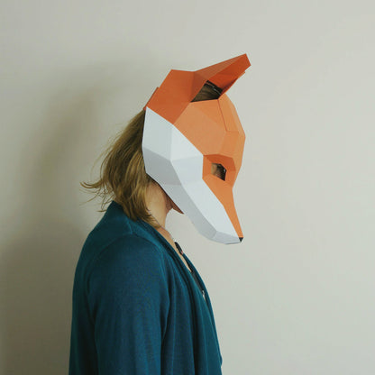 Fox Mask | DIY Paper Trophy Template | Printable PDF Download
