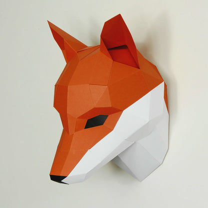 Fox Mask | DIY Paper Trophy Template | Printable PDF Download