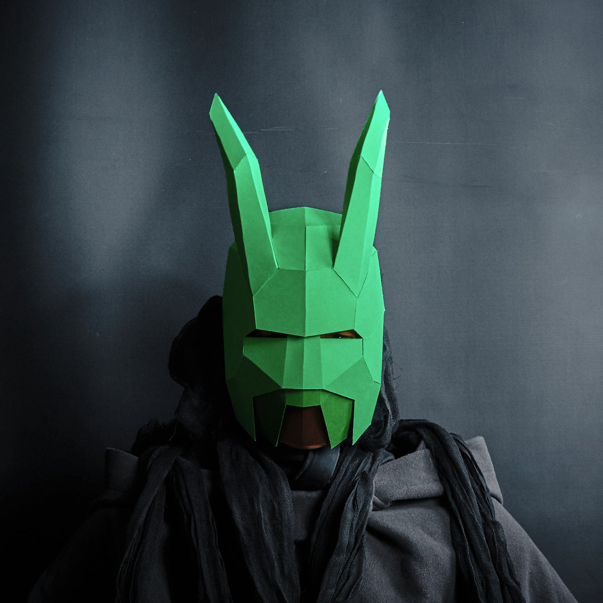 Grasshopper | 3D Papercraft Costume Template | PDF - Wintercroft - Mask