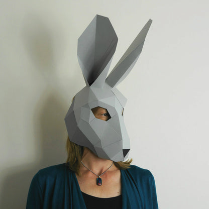 Hare Trophy Mask | DIY Paper Template | Printable PDF Download
