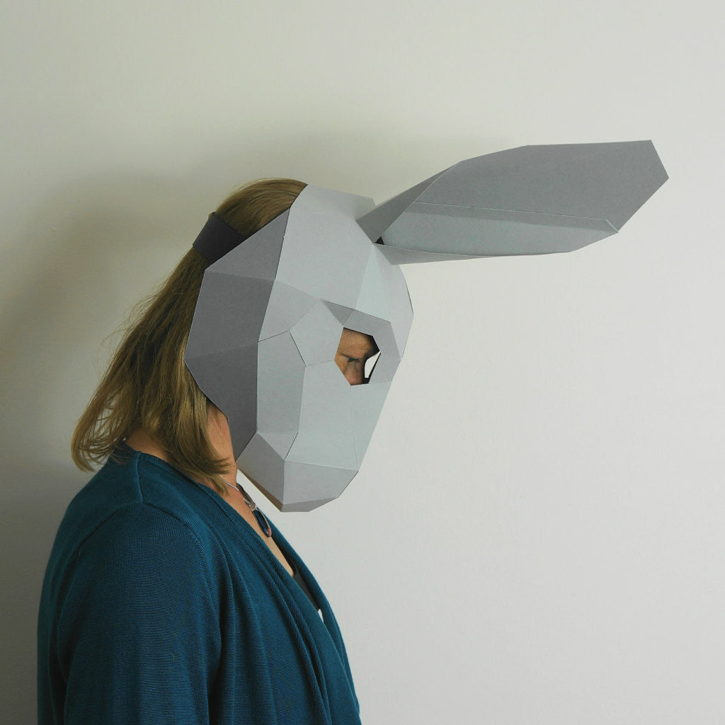 Hare Trophy Mask | DIY Paper Template | Printable PDF Download