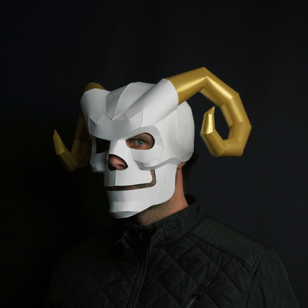 Enchanter Skull | Cardboard Mask Pattern | PDF Download - Wintercroft-Mask
