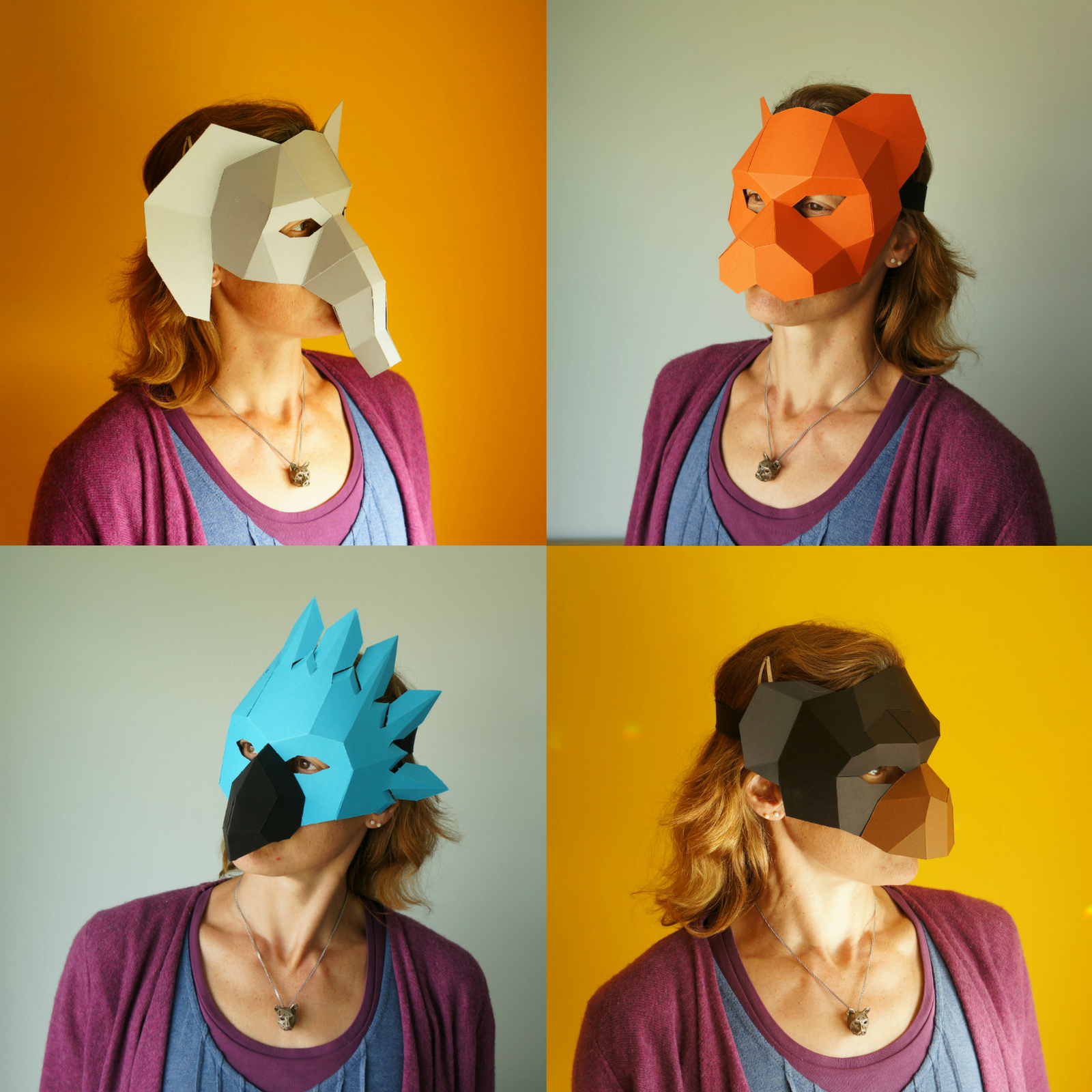 Jungle Animal Half Mask Set - Wintercroft
 - 1