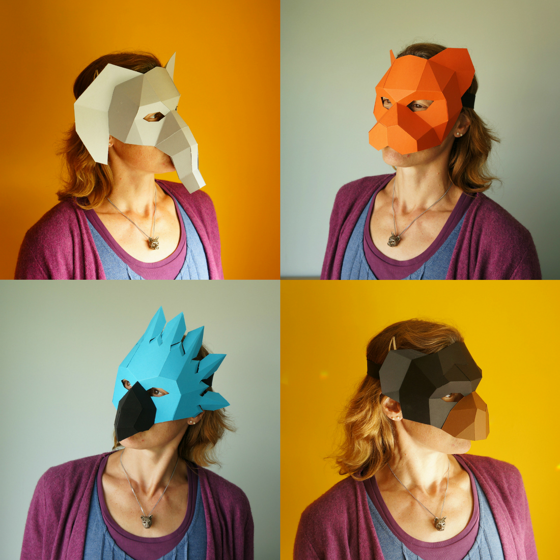 Jungle Animal Half Mask Set - Wintercroft
 - 1