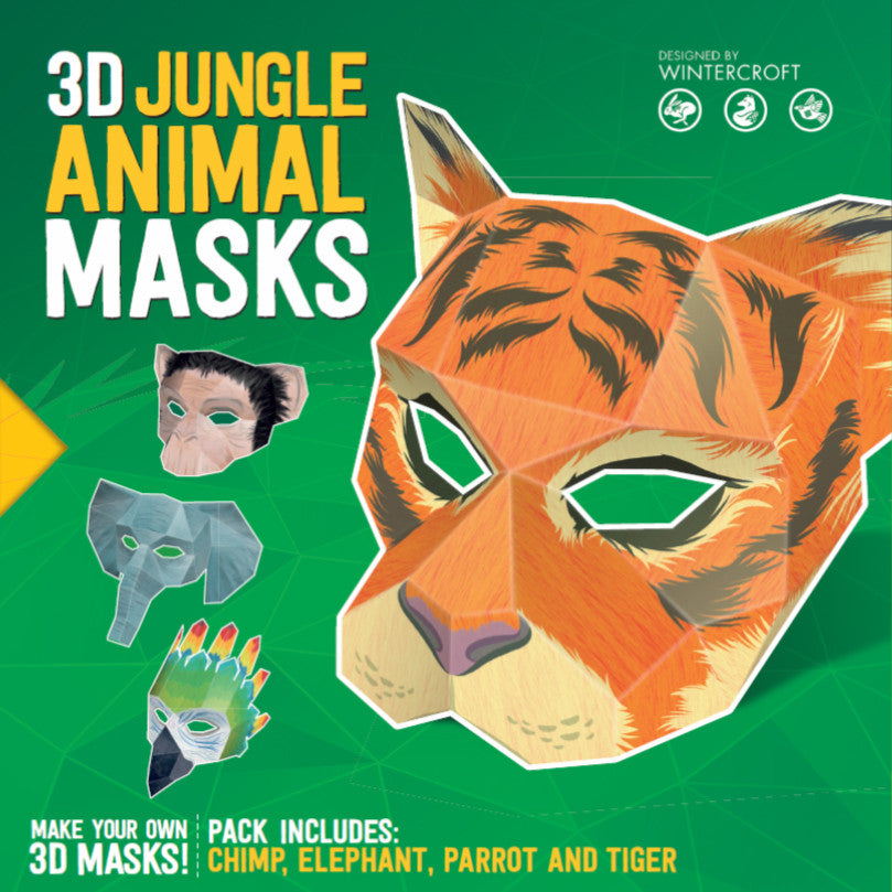 Wintercroft Kids Jungle Animal Book +  FREE DIGITAL MASK