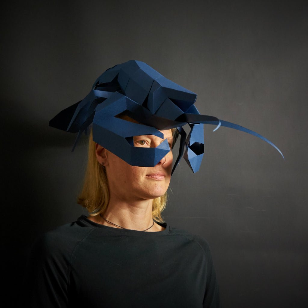 Lobster Hat | Geometric Animal Headdress | PDF Download - Wintercroft-Mask