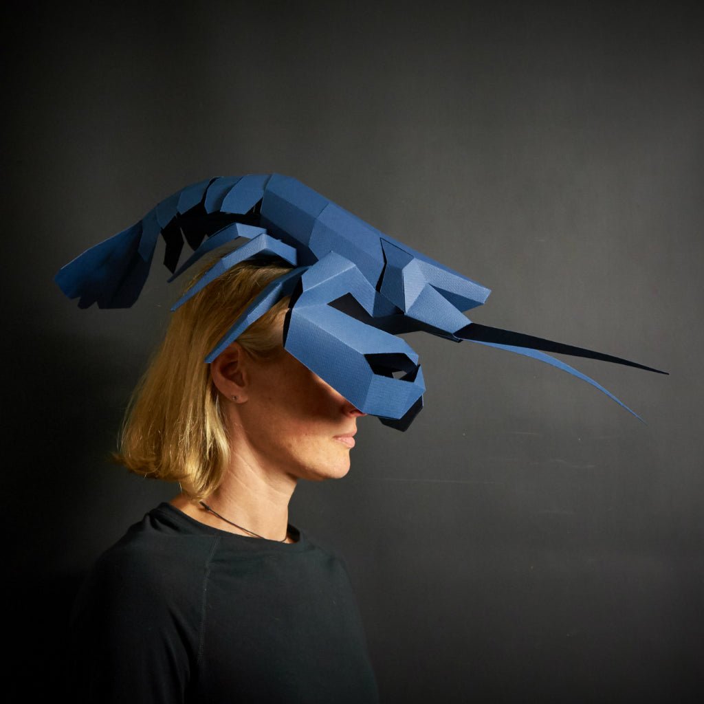 Lobster Hat | Geometric Animal Headdress | PDF Download - Wintercroft-Mask