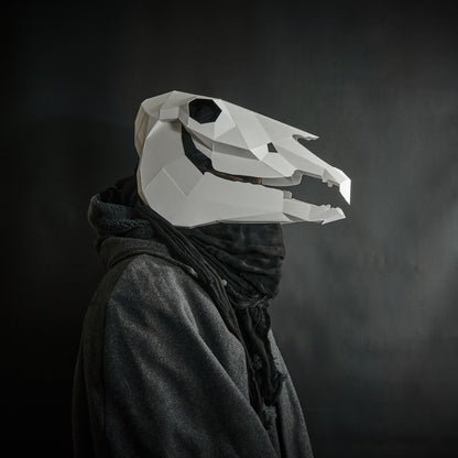 Horse Skull for Halloween and Mari Lwyd - Wintercroft - Mask