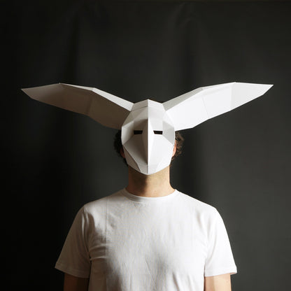 Owl Mask | Abstract Geometric Paper Mask | Instant Download