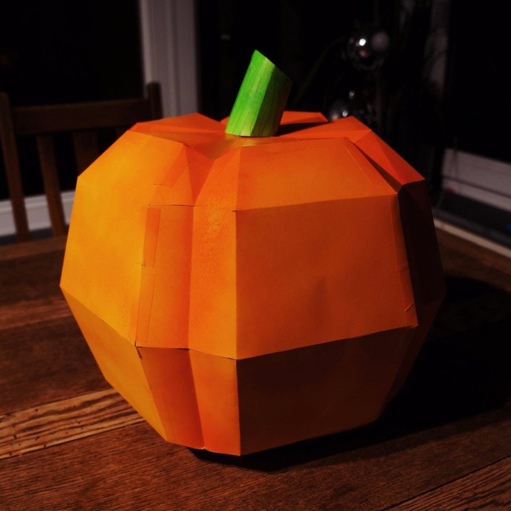 Pumpkin Mask | Low Poly DIY Halloween Template | PDF Download - Wintercroft-Mask